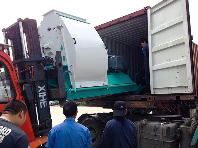 Water drop hammer mill loading container (2)
